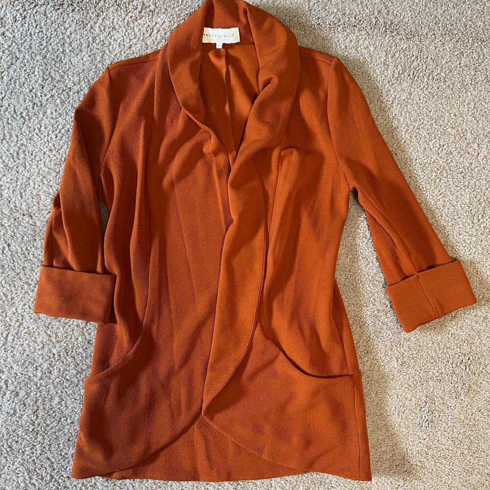 Frenchmauve Melanie Blazer Jacket, Burnt Orange, Size Medium